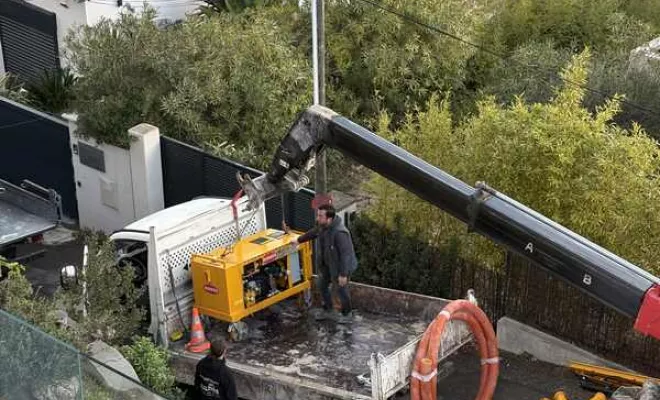 Location de pompe à béton mobile, Marseille, Azur Pompe